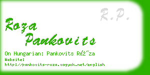 roza pankovits business card